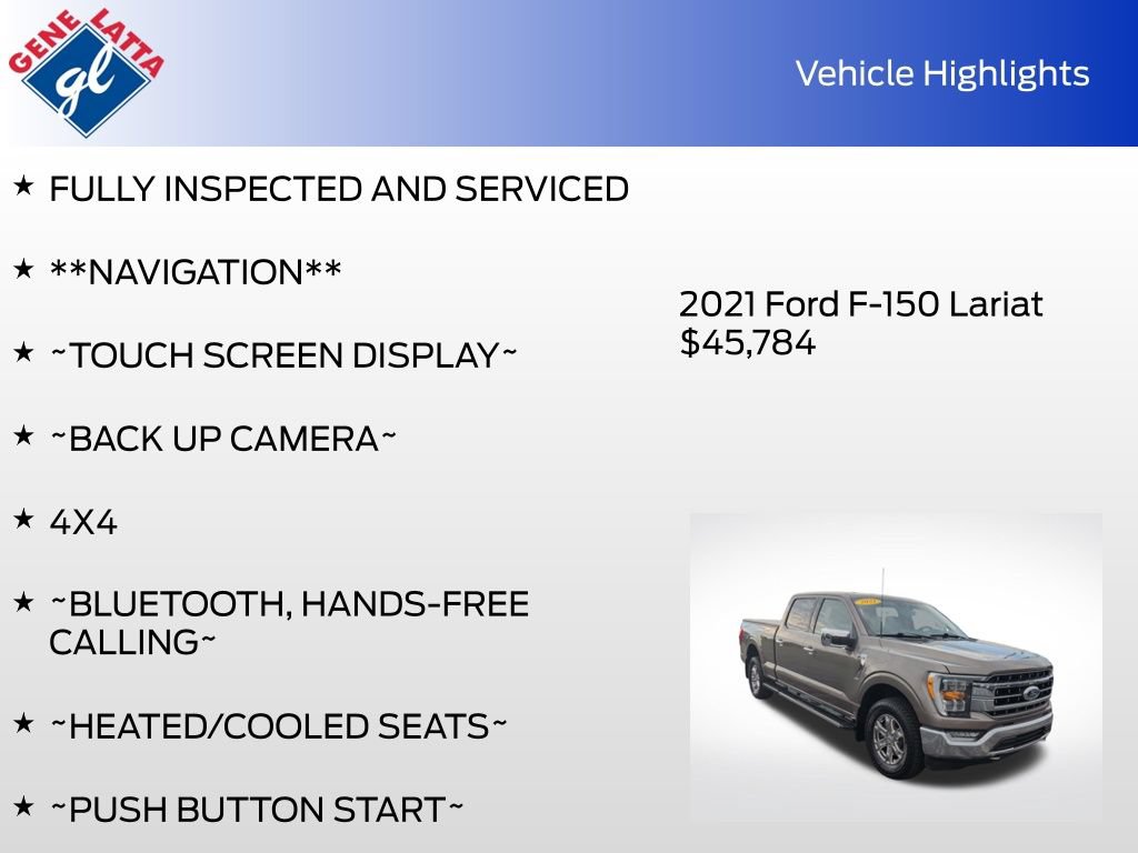Certified 2021 Ford F150 Lariat AWD/4WD image 34