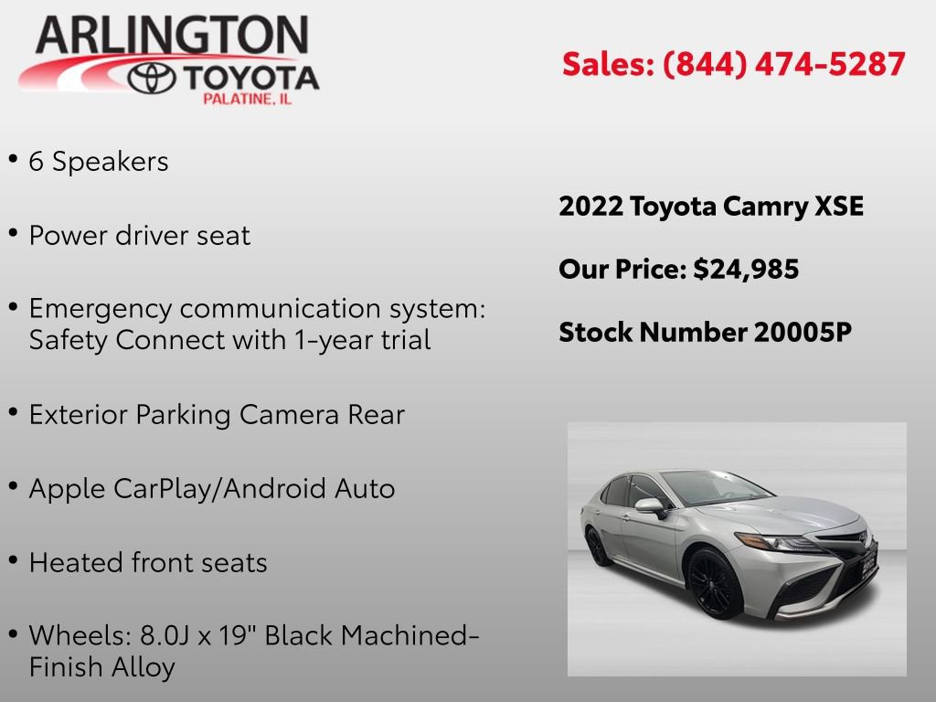 Used 2022 Toyota Camry XSE FWD image 4