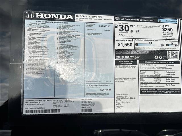New 2027 Honda CR-V EX-L image 21