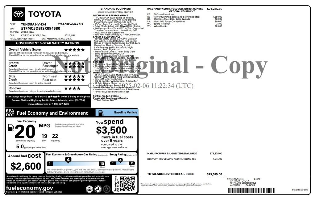 Used 2025 Toyota Tundra 1794 Edition image 3