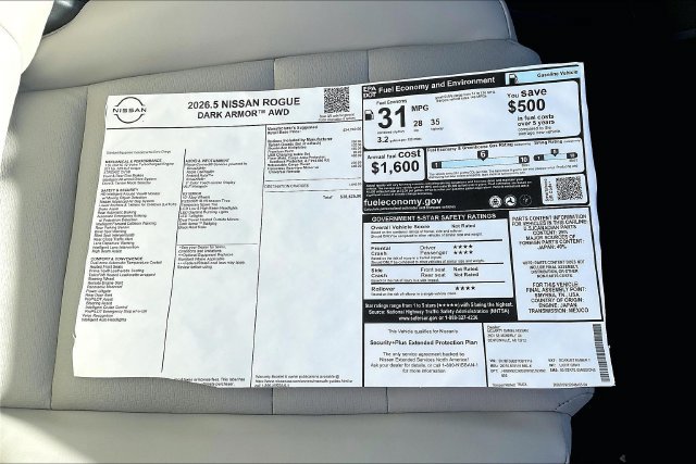 New 2026 Nissan Rogue Dark Armor AWD/4WD image 12