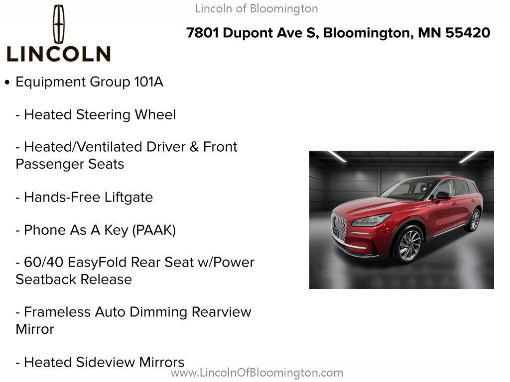 Used 2024 Lincoln Corsair AWD w/ Equipment Group 101A image 10