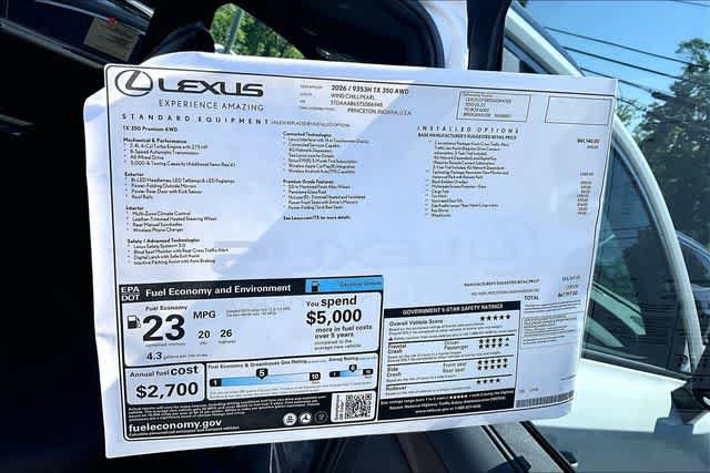 New 2026 Lexus TX 350 AWD image 13