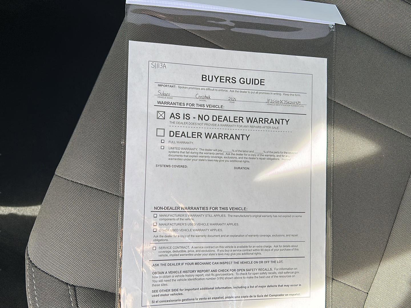 Used 2025 Subaru Crosstrek 2.0i Premium image 29