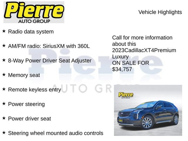 Used 2023 Cadillac XT4 Premium Luxury w/ Sun And Sound Package AWD/4WD image 14