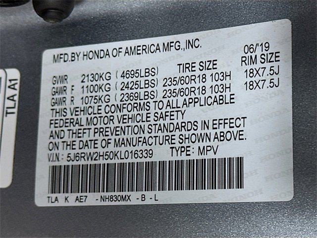 Certified 2019 Honda CR-V EX image 34