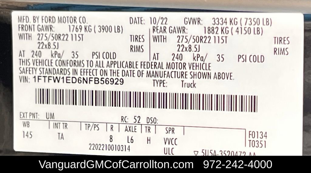 Used 2022 Ford F150 Limited image 32