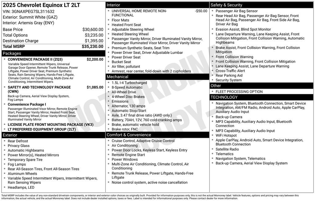 Used 2025 Chevrolet Equinox LT w/ Convenience Package II AWD/4WD image 7