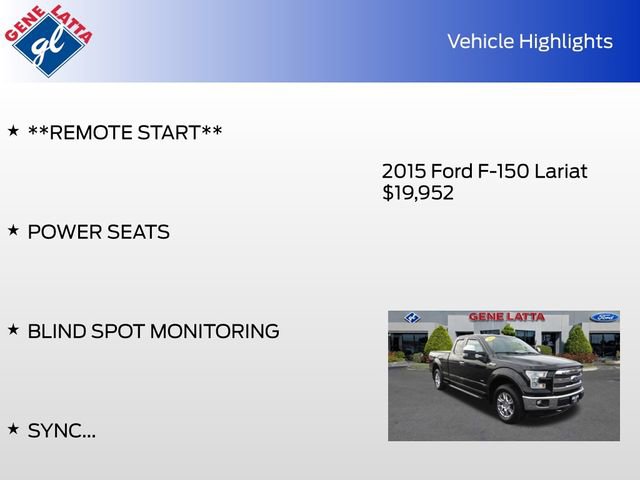 Used 2015 Ford F150 Lariat w/ Equipment Group 502A Luxury image 34