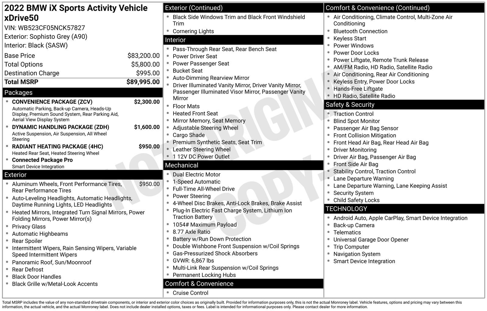 Used 2022 BMW iX xDrive50 w/ Convenience Package image 60