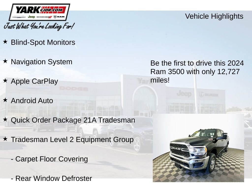 Certified 2024 RAM 3500 Tradesman w/ Chrome Appearance Group AWD/4WD image 13