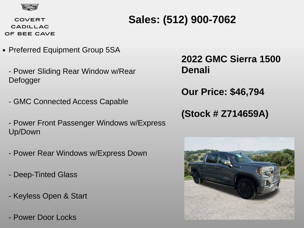 Used 2022 GMC Sierra 1500 Denali w/ Denali Reserve Package AWD/4WD image 6