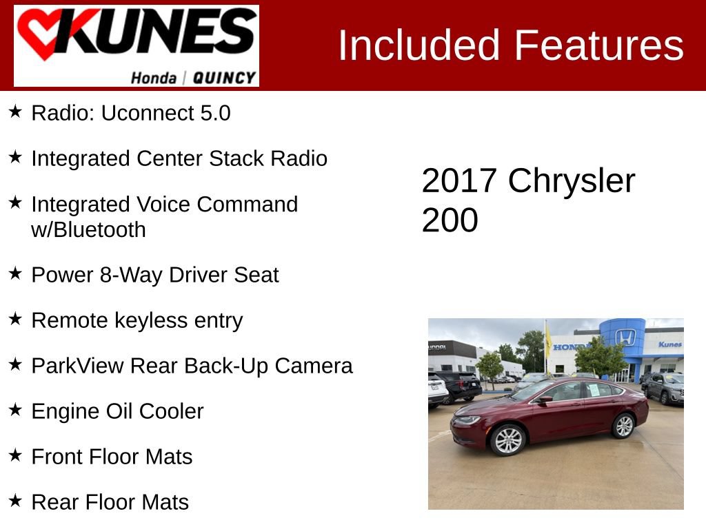 Used 2017 Chrysler 200 LX w/ Touring Convenience Group FWD image 3