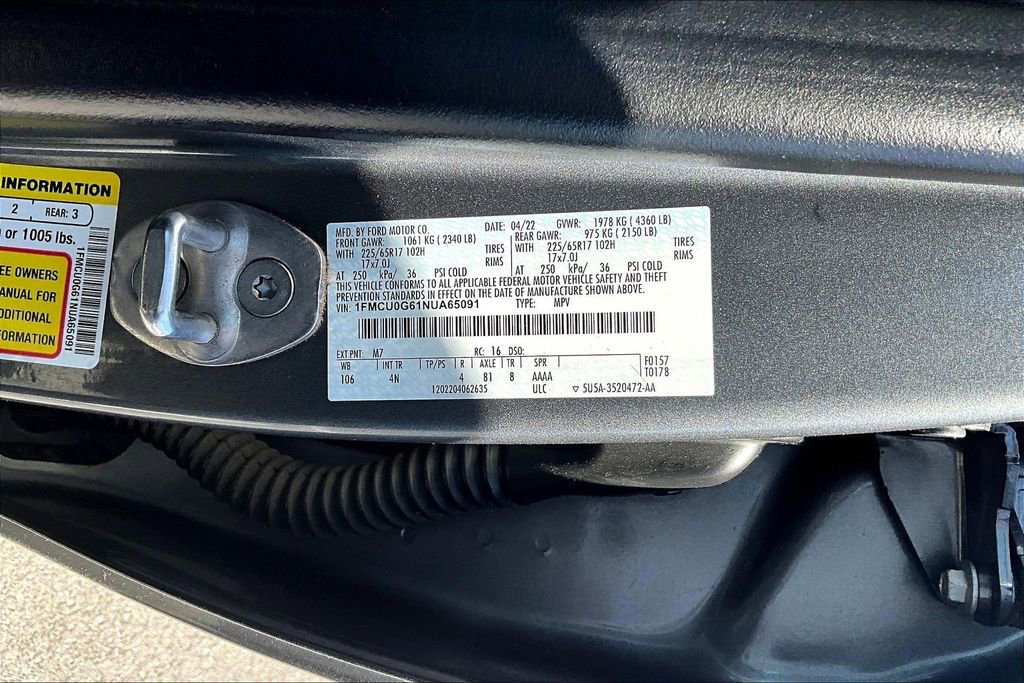 Used 2022 Ford Escape SE FWD image 23