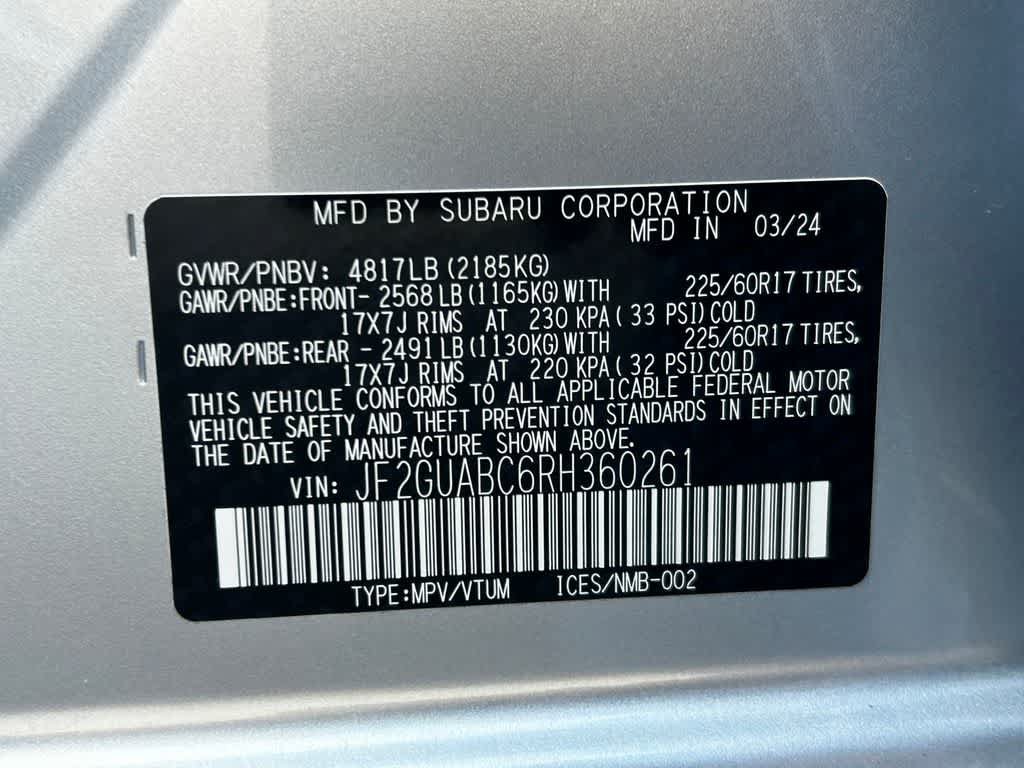 Used 2024 Subaru Crosstrek 2.0i AWD/4WD image 21