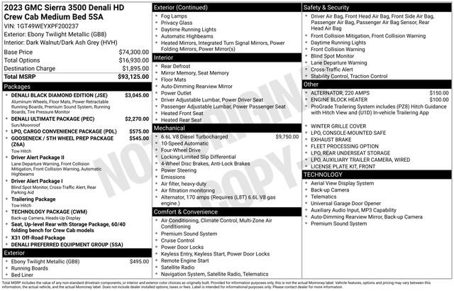 Used 2023 GMC Sierra 3500 Denali w/ Denali Black Diamond Edition image 36