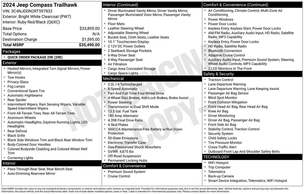 Used 2024 Jeep Compass Trailhawk image 6