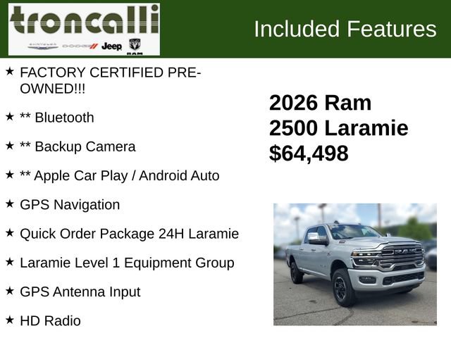 Certified 2026 RAM 2500 Laramie AWD/4WD image 5