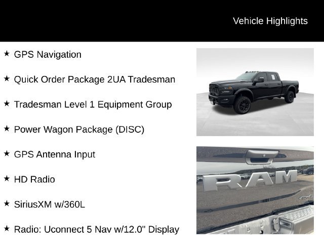 Used 2025 RAM 2500 Tradesman w/ Power Wagon Package AWD/4WD image 8