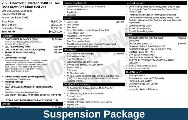 Used 2025 Chevrolet Silverado 1500 LT Trail Boss w/ Convenience Package II AWD/4WD image 14