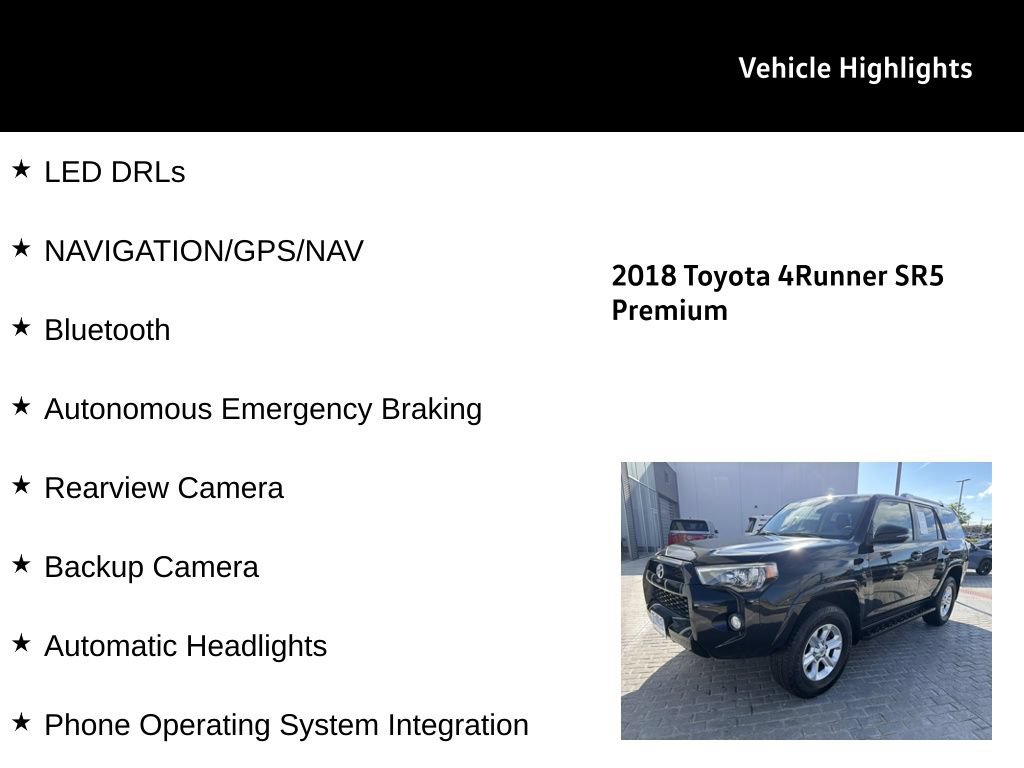 Used 2018 Toyota 4Runner SR5 Premium AWD/4WD image 27