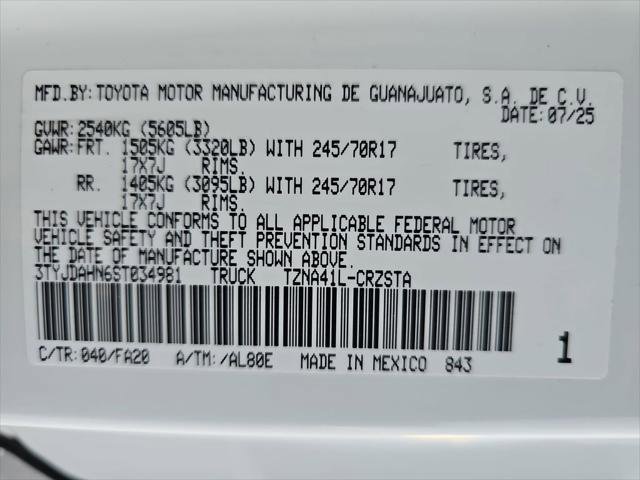 Certified 2025 Toyota Tacoma SR w/ SR Upgrade Package image 23
