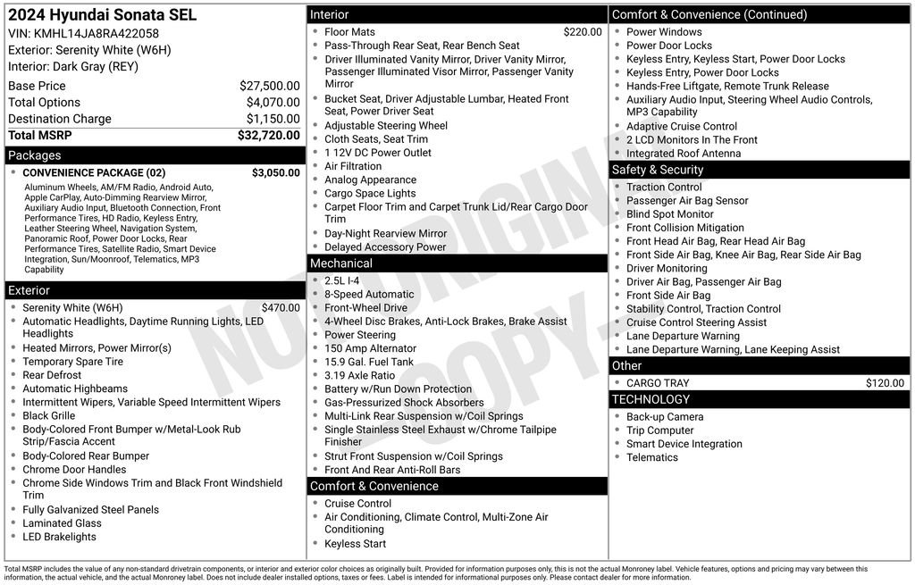 Certified 2024 Hyundai Sonata SEL w/ Convenience Package image 6