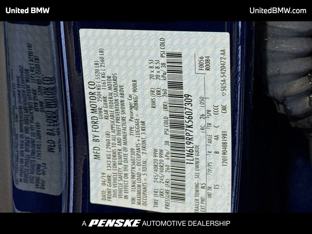 Used 2019 Lincoln Continental Reserve image 15