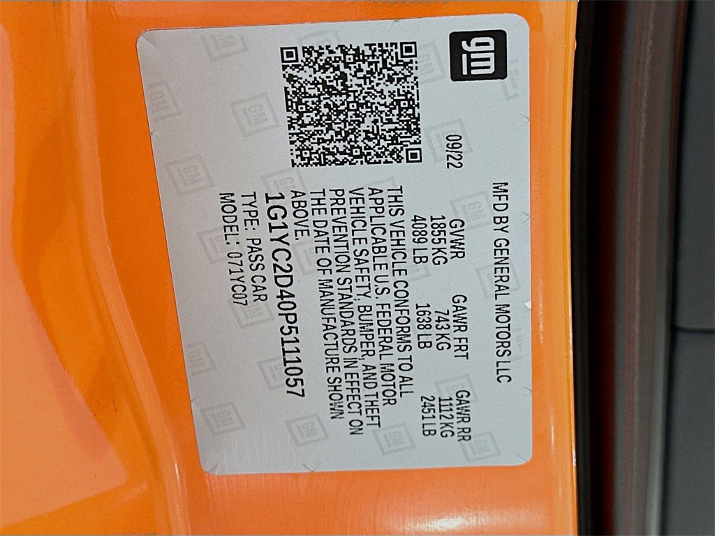 Used 2023 Chevrolet Corvette Stingray Premium Cpe w/ Z51 Performance Package image 28