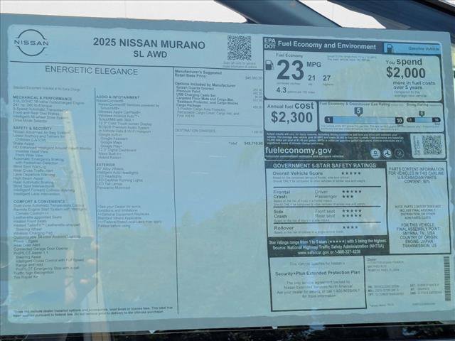 New 2025 Nissan Murano SL w/ Cargo Package AWD/4WD image 17