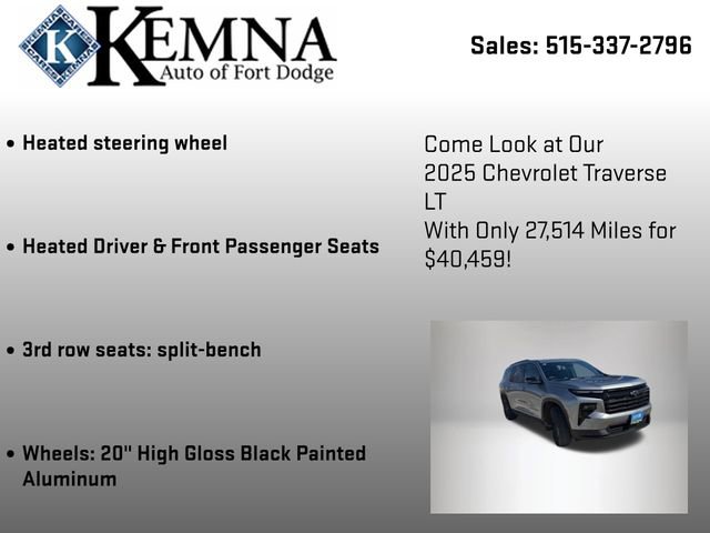 Used 2025 Chevrolet Traverse LT w/ Midnight/Sport Edition image 13