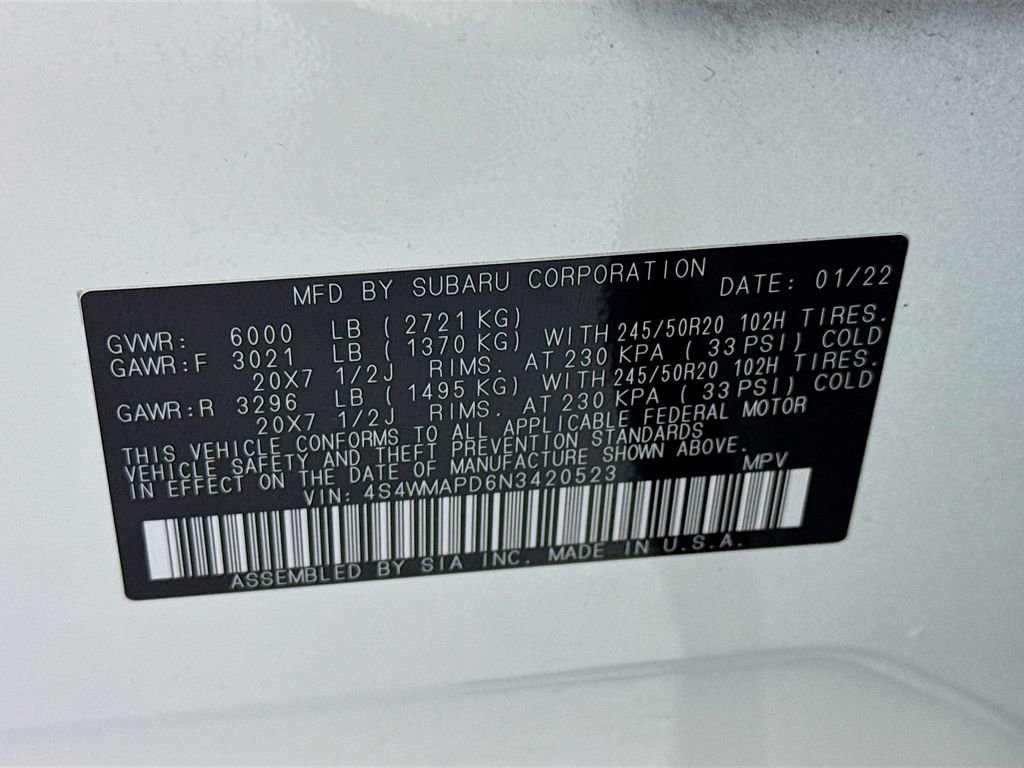 Used 2022 Subaru Ascent Limited w/ Technology Package image 47