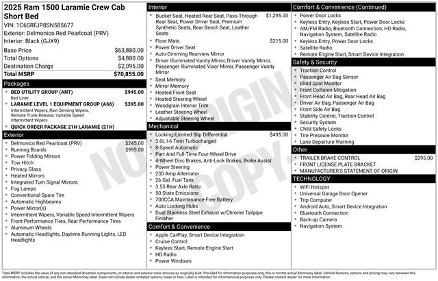 Used 2025 RAM 1500 Laramie w/ Bed Utility Group image 16