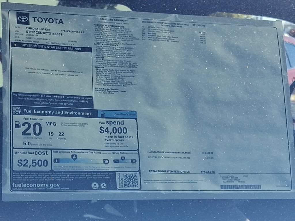 New 2026 Toyota Tundra 1794 Edition AWD/4WD image 21