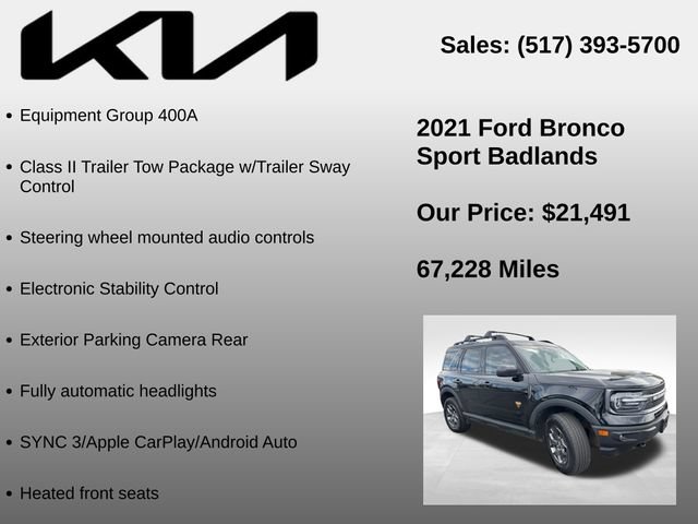 Used 2021 Ford Bronco Sport Badlands AWD/4WD image 5