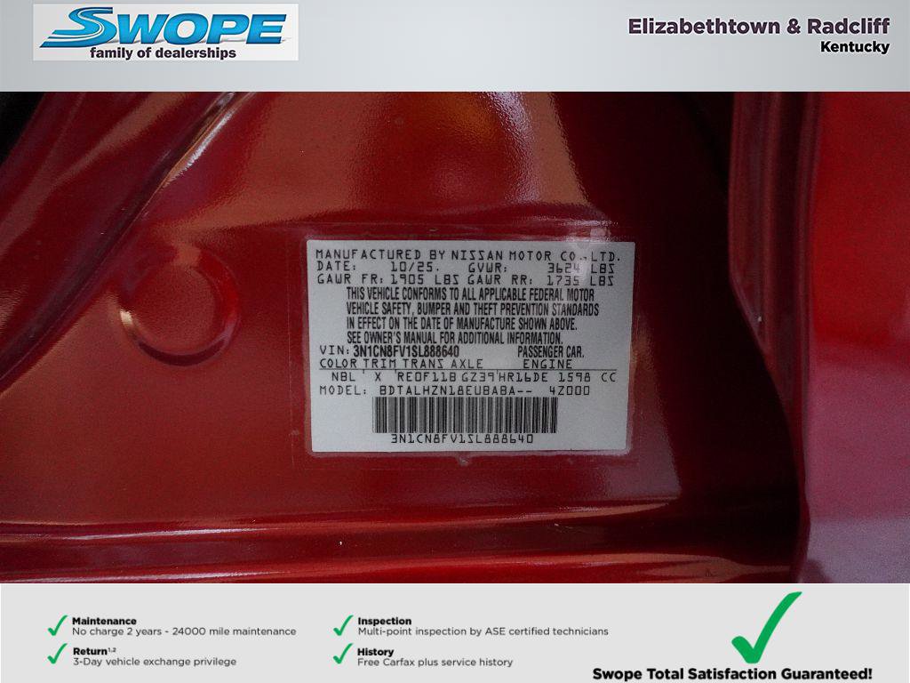 New 2025 Nissan Versa SR w/ Trunk Package FWD image 24