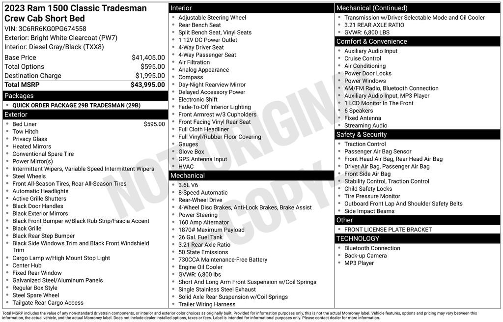 Used 2023 RAM 1500 Tradesman image 49
