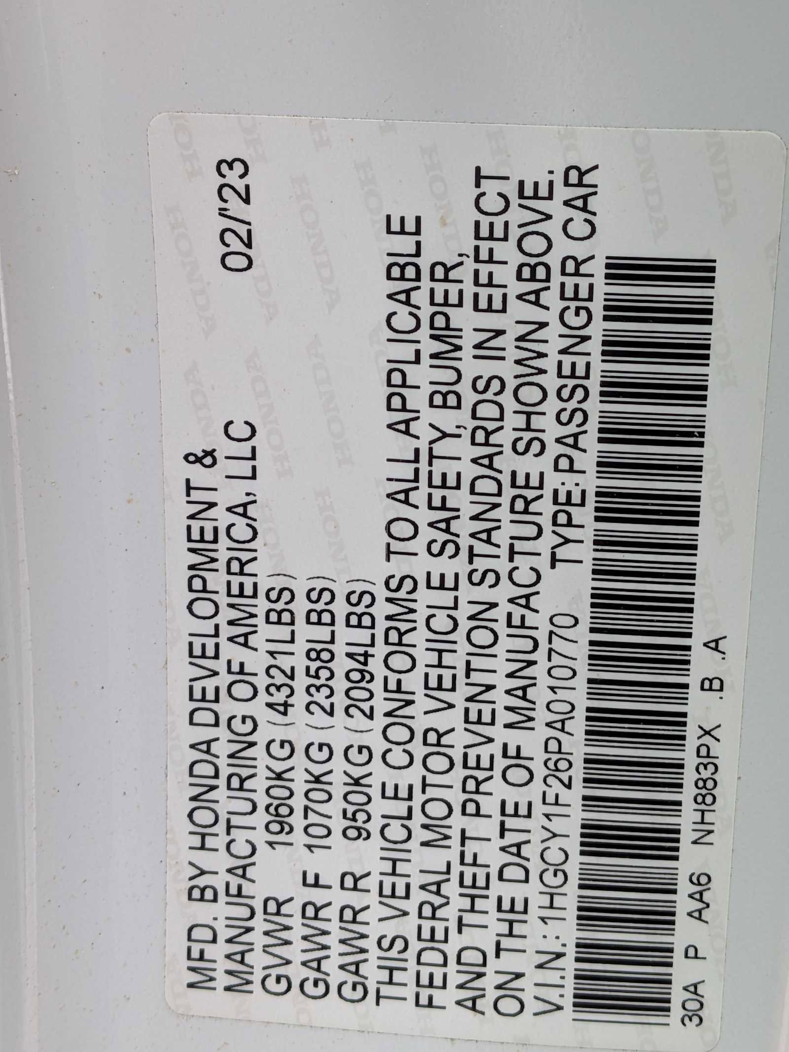 Certified 2023 Honda Accord LX image 29