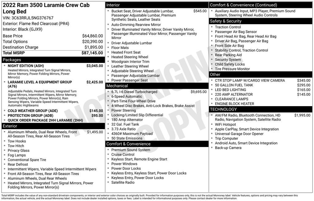 Used 2022 RAM 3500 Laramie w/ Night Edition image 35