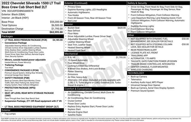 Used 2022 Chevrolet Silverado 1500 LT Trail Boss w/ LT Trail Boss Premium Package image 30