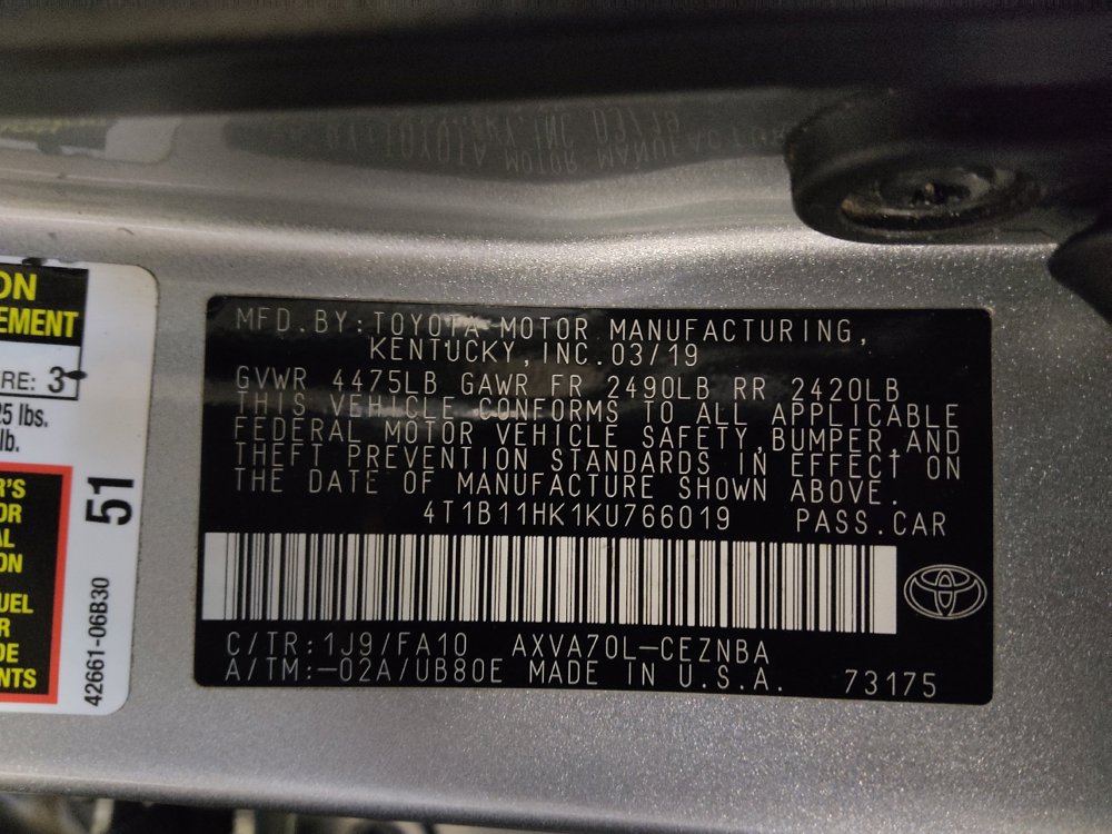 Used 2019 Toyota Camry LE FWD image 33