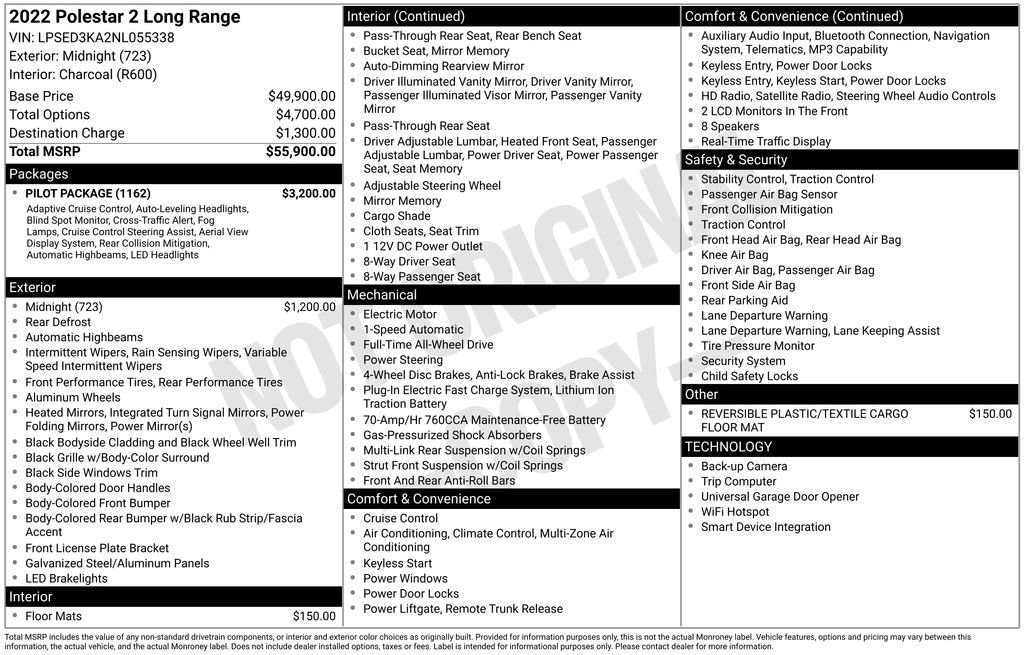 Used 2022 Polestar Polestar 2 w/ Pilot Package image 17