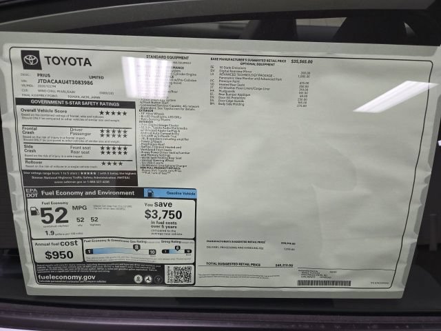 New 2026 Toyota Prius Limited FWD image 7