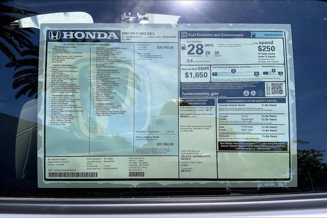 New 2027 Honda HR-V EX-L image 14