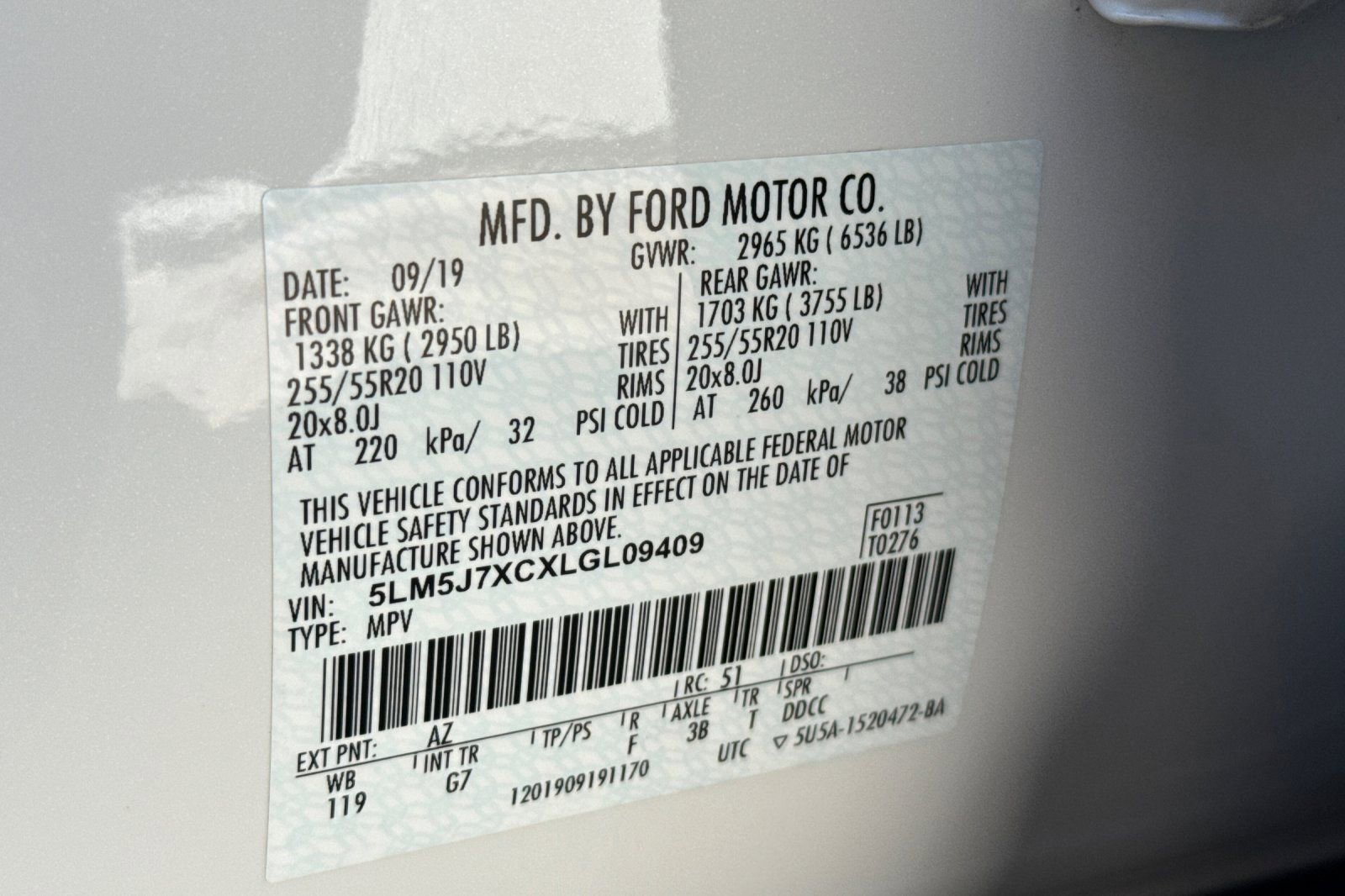 Certified 2020 Lincoln Aviator Reserve w/ Equipment Group 201A image 29