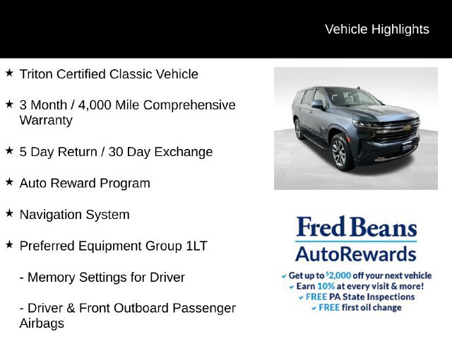 Used 2021 Chevrolet Tahoe LT w/ LT Signature Package AWD/4WD image 5