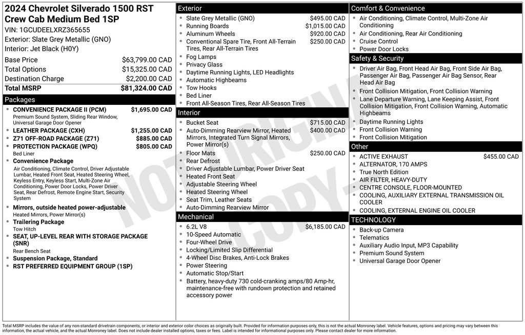Used 2024 Chevrolet Silverado 1500 RST w/ Convenience Package II AWD/4WD image 2