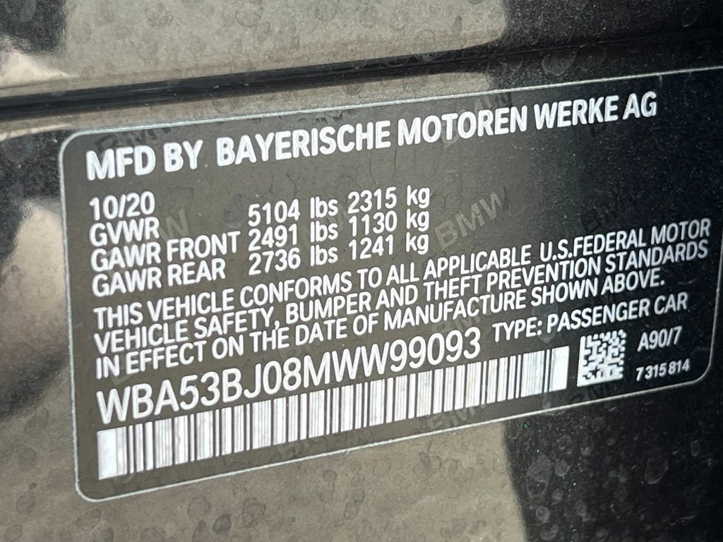 Used 2021 BMW 540i w/ Executive Package RWD image 43