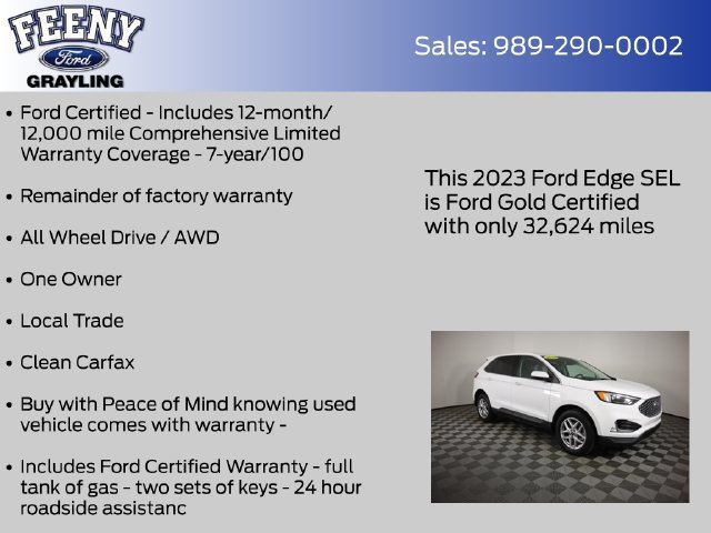 Certified 2023 Ford Edge SEL w/ Convenience Package AWD/4WD image 4