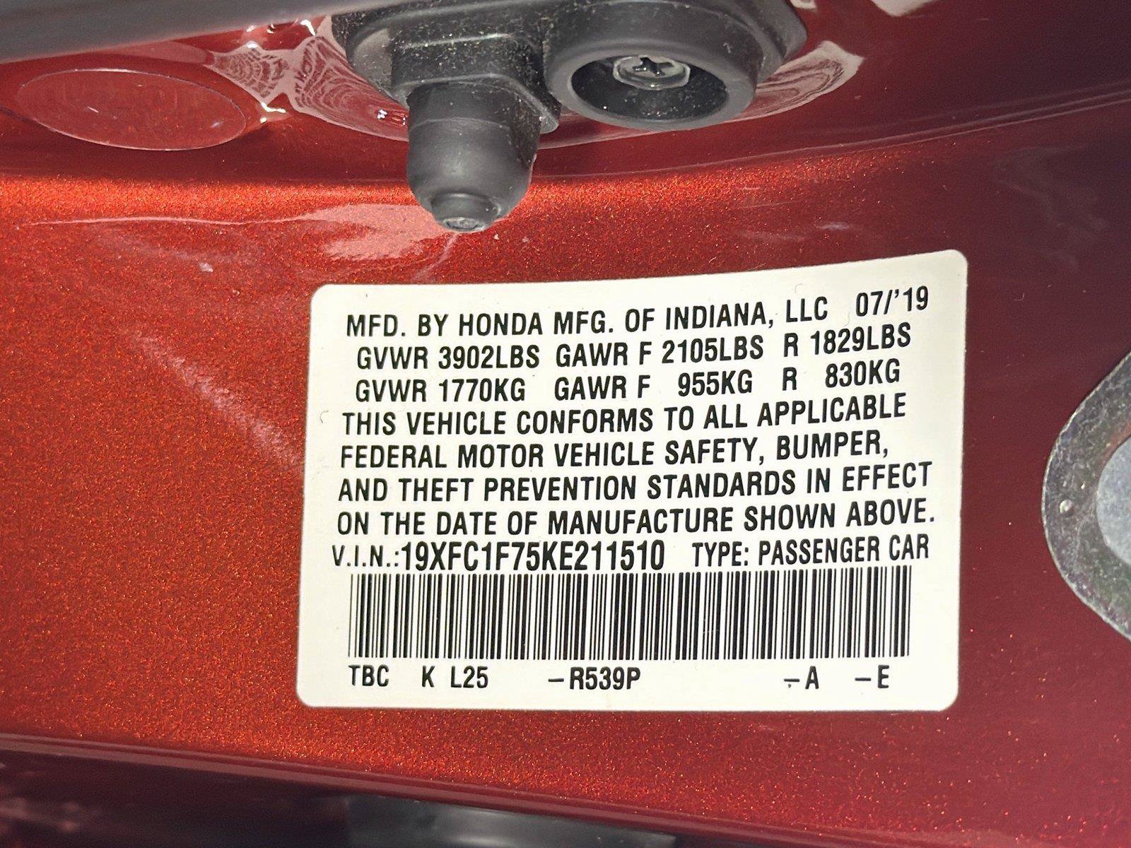 Used 2019 Honda Civic EX-L image 37